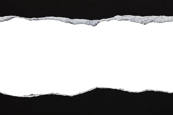 Kağıt ve metin için yer ile beyaz arka plan siyah sökük.