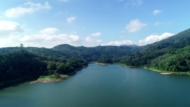 Stunning Aerial Drone Footage Hyperlapse Flying Mountain Tropical Rainforest Summer — Stock Video