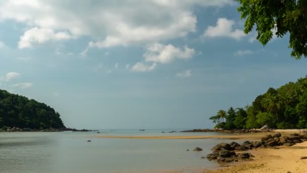 Time Lapse Video Hermoso Mar Tropical Temporada Verano Cielo Azul — Vídeo de stock