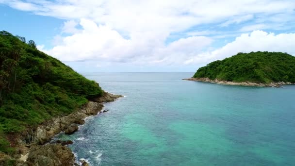 Vue Aérienne Du Drone survolant La Mer Tropicale Belle Côte