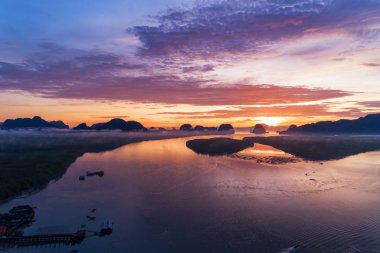 Amazing Landscape nature view Beautiful light sunrise 