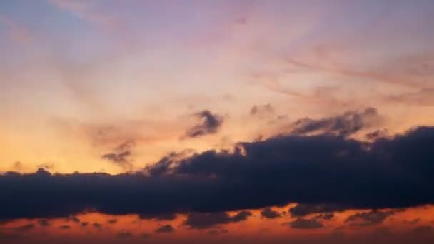 云彩在天景 自然景观中流转的时间 — 图库视频影像
