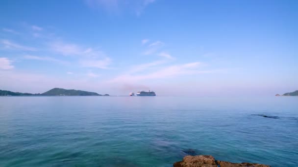 Time Lapse Clouds Luxury Yacht Patong Bay Πουκέτ Ταϊλάνδη Κατά — Αρχείο Βίντεο