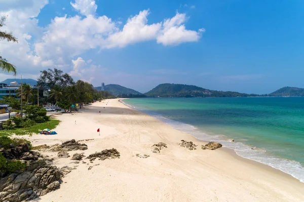 Praia Vazia Praia Patong Phuket Tailândia Maio 2020 Praia Fechada — Fotografia de Stock
