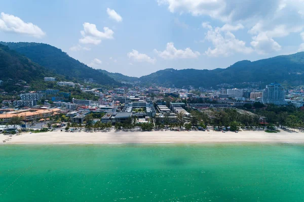 Pusta Plaża Plaży Patong Phuket Tajlandia Maju 2020 Plaża Zamknięta — Zdjęcie stockowe