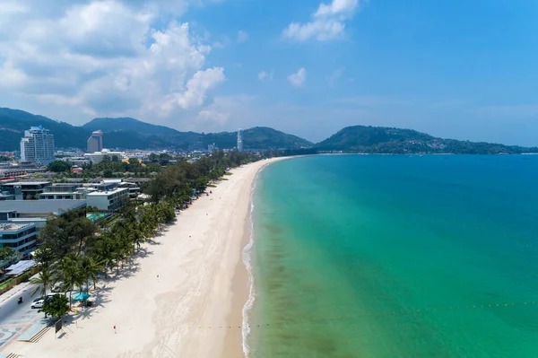 Pusta Plaża Plaży Patong Phuket Tajlandia Maju 2020 Plaża Zamknięta — Zdjęcie stockowe