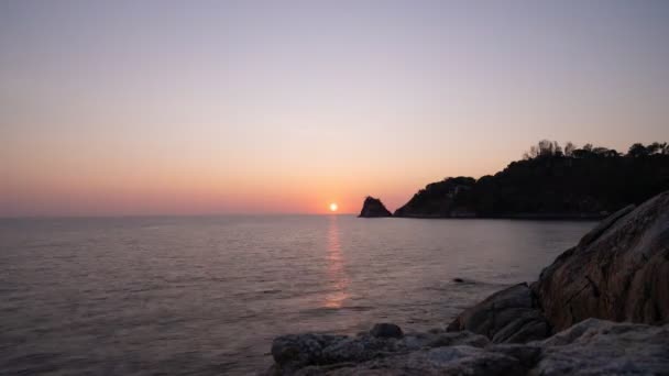 Beaux Couchers Soleil Dramatiques Lumière Nature Time Lapse Séquences Île — Video