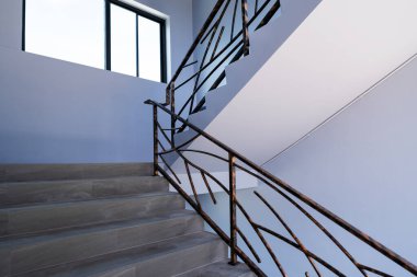 Modern villadaki merdiven lüks evi. Güzel iç mekan.