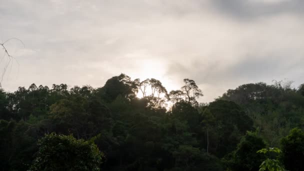 Zeitraffer Der Wolken Die Über Den Berg Fließen — Stockvideo