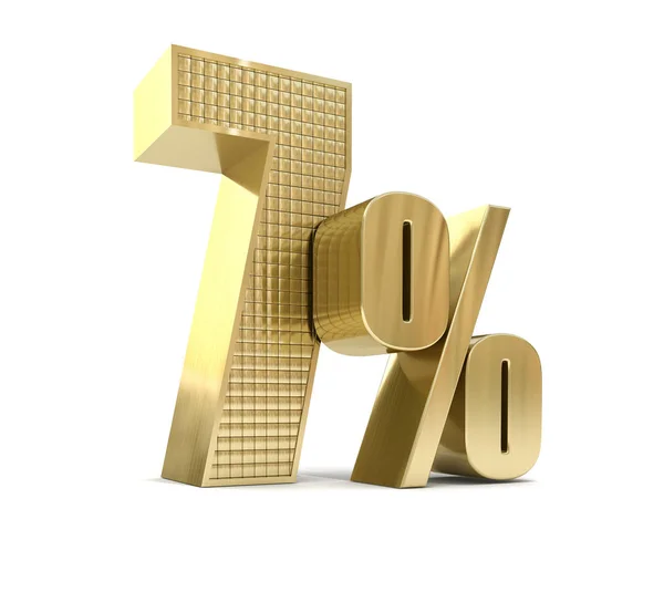 Złote siedem procent — Zdjęcie stockowe