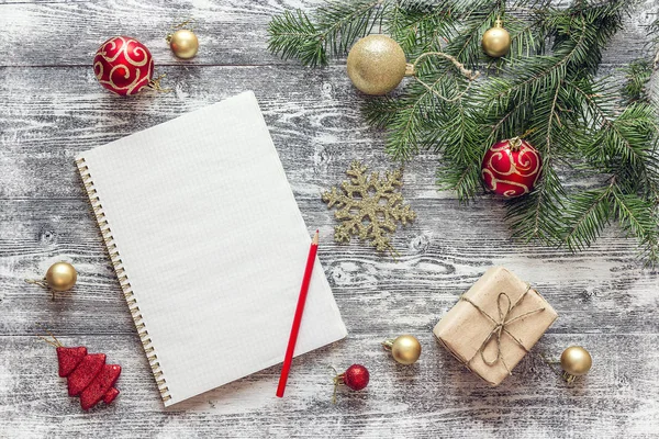 Noel arka plan çam dalları, Dekorasyon, hediye kutusu ile bir