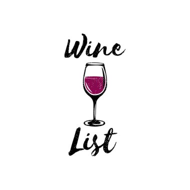 Şarap listesi logo şablonu