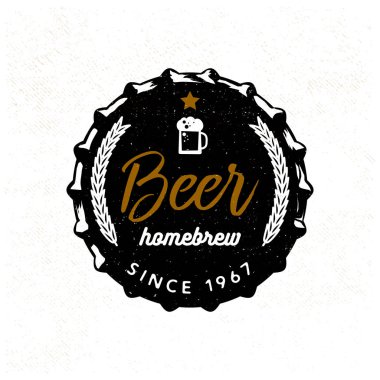 Bira kapak için stilize bira rozeti