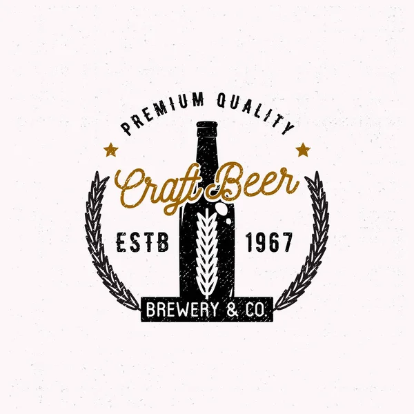 Pivo s motivem odznak ve stylu vintage — Stockový vektor