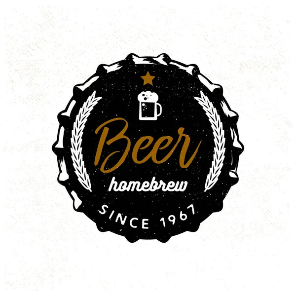 Bira kapak için stilize bira rozeti