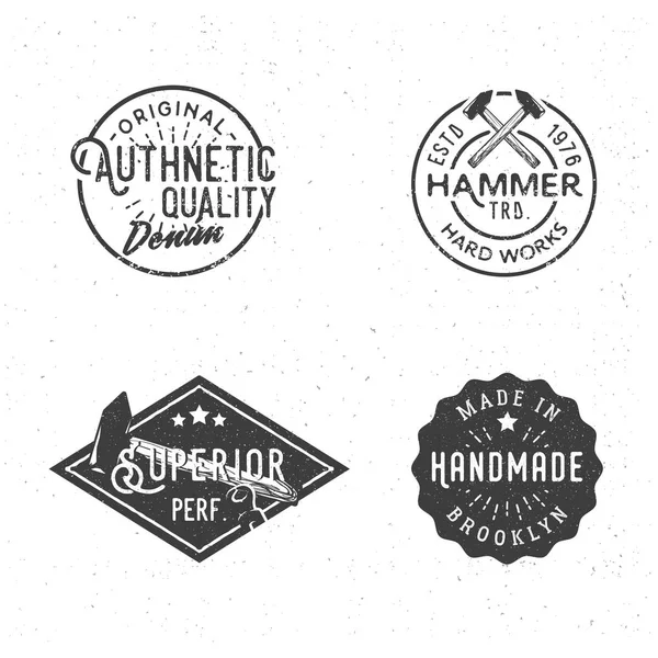 Vintage logotypes in retro old-fashioned style — Stock Vector