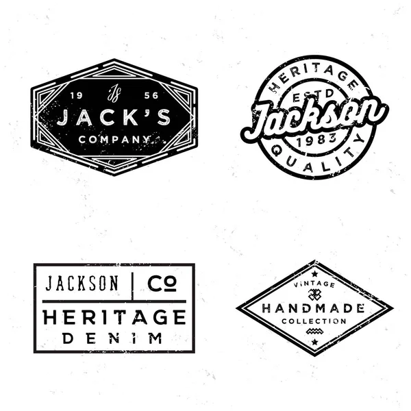 Conjunto de design de etiquetas antigas vintage. Impressões para t-shirt — Vetor de Stock