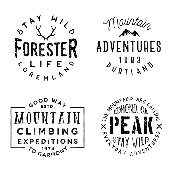 Vahşi rozetleri retro vintage tarzı dizi