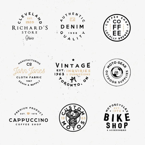 Motos personalizados, Loja de bicicletas, Cafeteria e outros temas . — Vetor de Stock