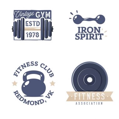 Retro Vintage tasarımı için bir spor salonu Logotype