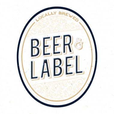 Minimalist ve basit bira şişe etiket tasarımı.