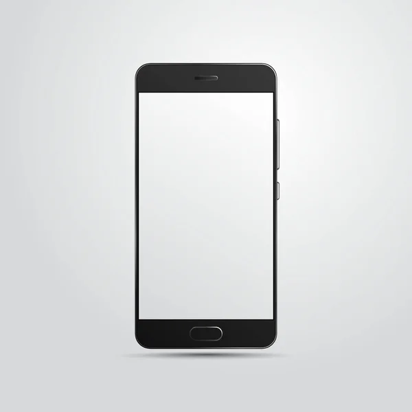 Siyah yüksek Detaylı smartphone beyaz arka plan üzerinde izole.
