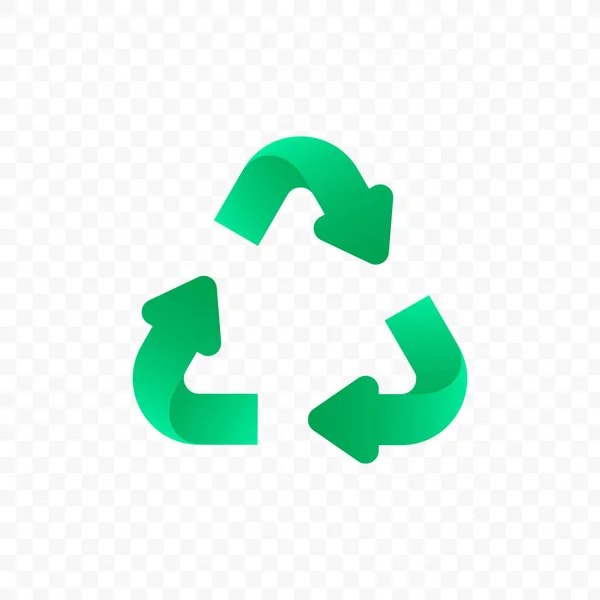 Recycling Ikone isoliert. Vektor biologisch abbaubar, recycelbar, kompostierbar, nachhaltiges Label. — Stockvektor