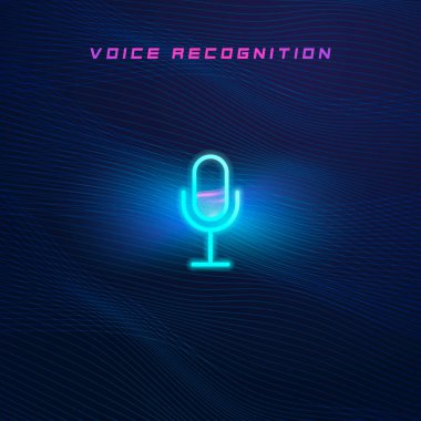 Voice recognition illustration concept in modern style clipart