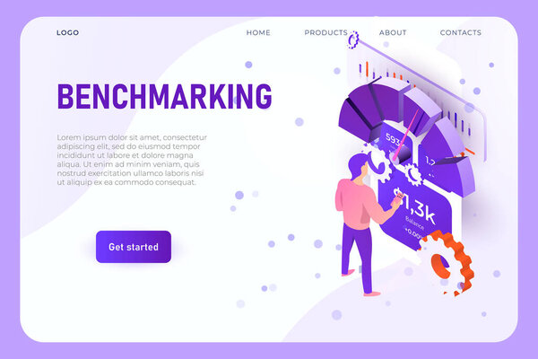 Цифровое тестирование продукта, эталонный показатель производительности продукта. Специалист анализирует графики и индикаторы системы тестирования
