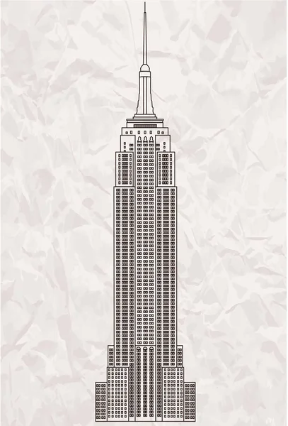 Edificio Empire state — Vector de stock