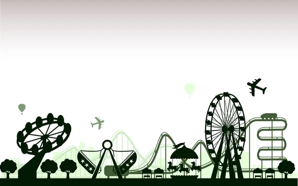 El parque de atracciones — Vector de stock