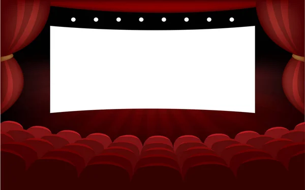 Cinema hall makett — Stock Vector