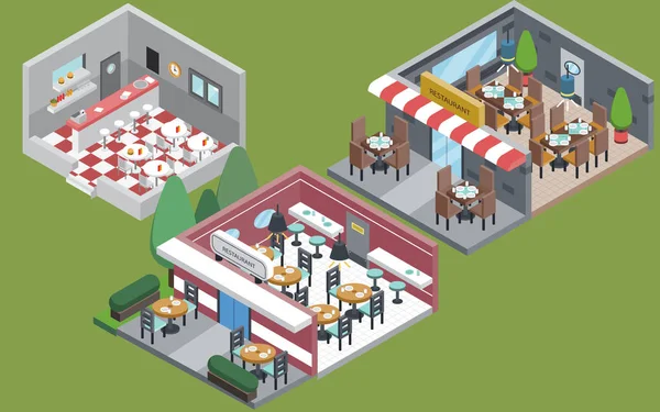 İzometrik Restoran iç küme