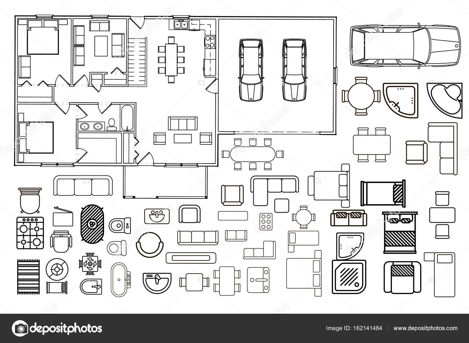 furniture vector plan