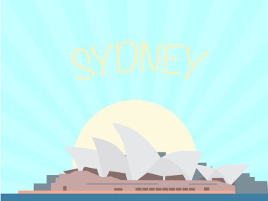 Sydnay günbatımı manzara