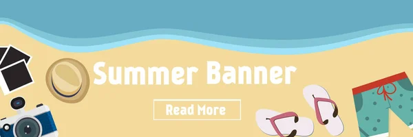Sommer Strand Banner Hintergrund — Stockvektor