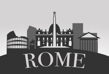 Roma siluet manzara