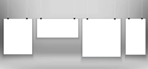Weiße Plakatrahmen-Attrappe — Stockvektor