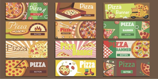 Pizza afiş kümesi