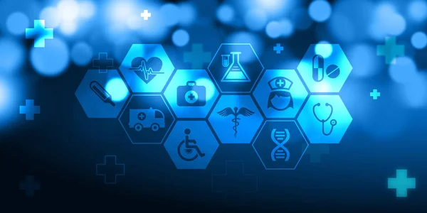Arka plan dijital sağlık realted simgeleri