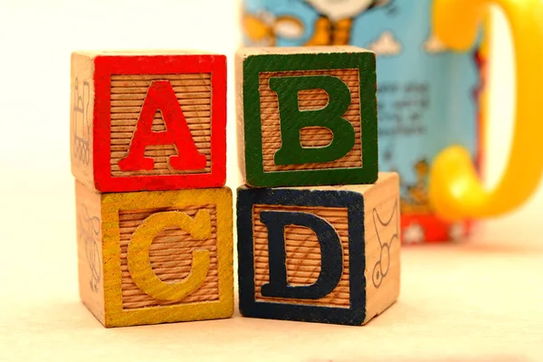 ABCD Word Blocks - Concepto de Educación Escolar — Foto de Stock