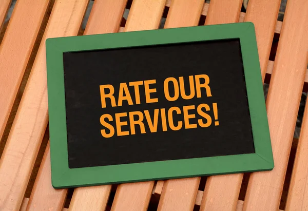 Rate Services - Customer Care concept on chalkboard