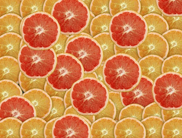 Grapefruit nahtlose Muster Nahaufnahme Foto, Fruchtmuster Konzept — Stockfoto