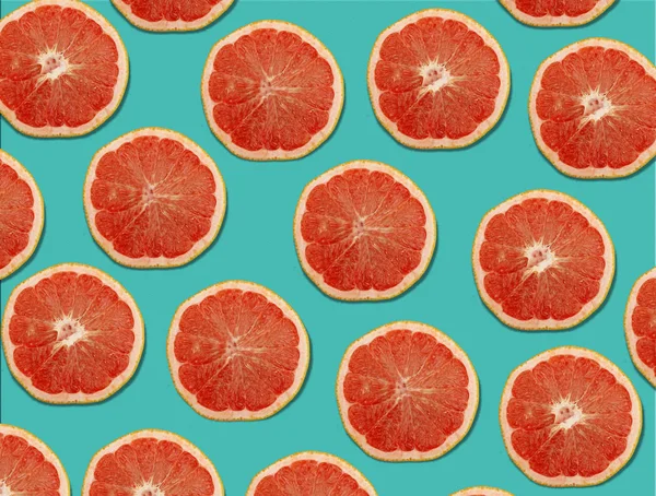 Grapefruit nahtlose Muster Nahaufnahme Foto, Fruchtmuster Konzept — Stockfoto