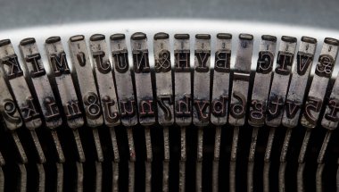 Daktilo çekiç vintage tarzının yakın görüntüsü