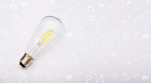 Light bulb, idea concept with copy space for your text — Stock Photo, Image