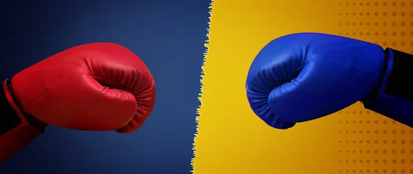 Versus vs letters fight backgrounds with boxing gloves and copy space — Stock Photo, Image