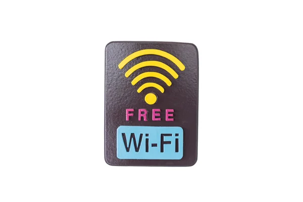 Sinais coloridos Wi-Fi gratuito — Fotografia de Stock