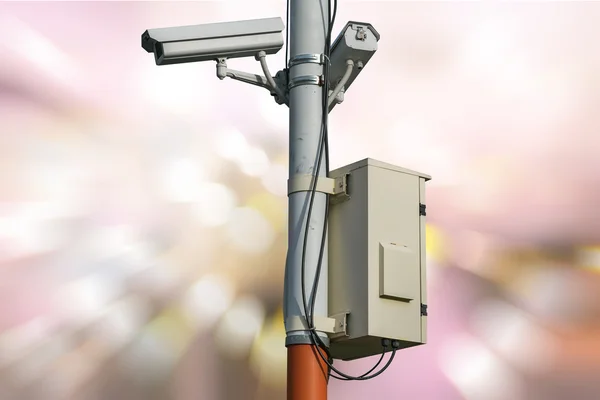 Fechar câmera CCTV — Fotografia de Stock