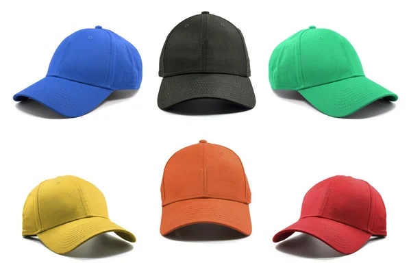 Groupe des casquettes de mode colorées — Photo